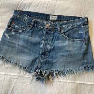 Hudson Denim Cutoff Denim Shorts Medium Blue Size 27